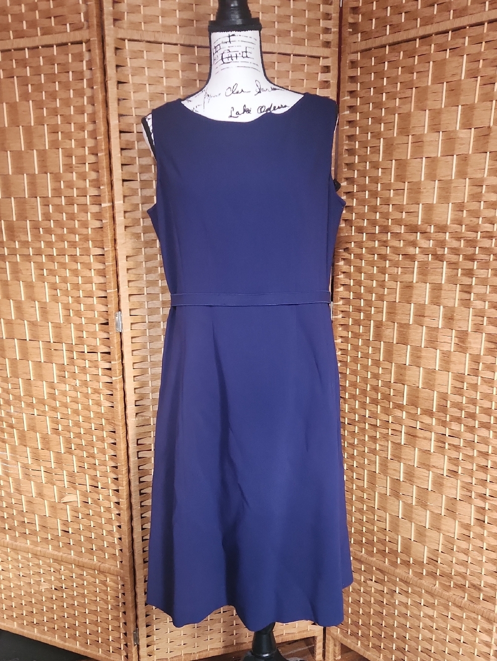LAFAYETTE 148, Women's  Classic Navy Sleeveless A-Line , Spring, Summer, Dress